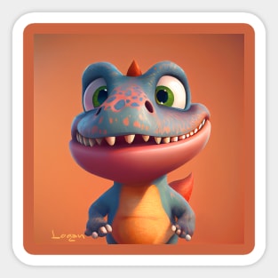 Baby Dinosaur Dino Bambino - Logan Sticker